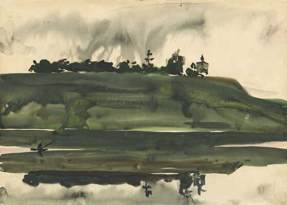 Герасимов Сергей Васильевич. Пейзаж с рекой